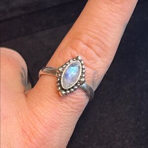 Elegant Silver 925 Marquise Style OPAL  Ring SIZE 11